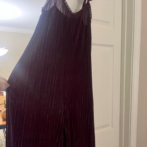 Anthropologie Eggplant Purple Jumpsuit